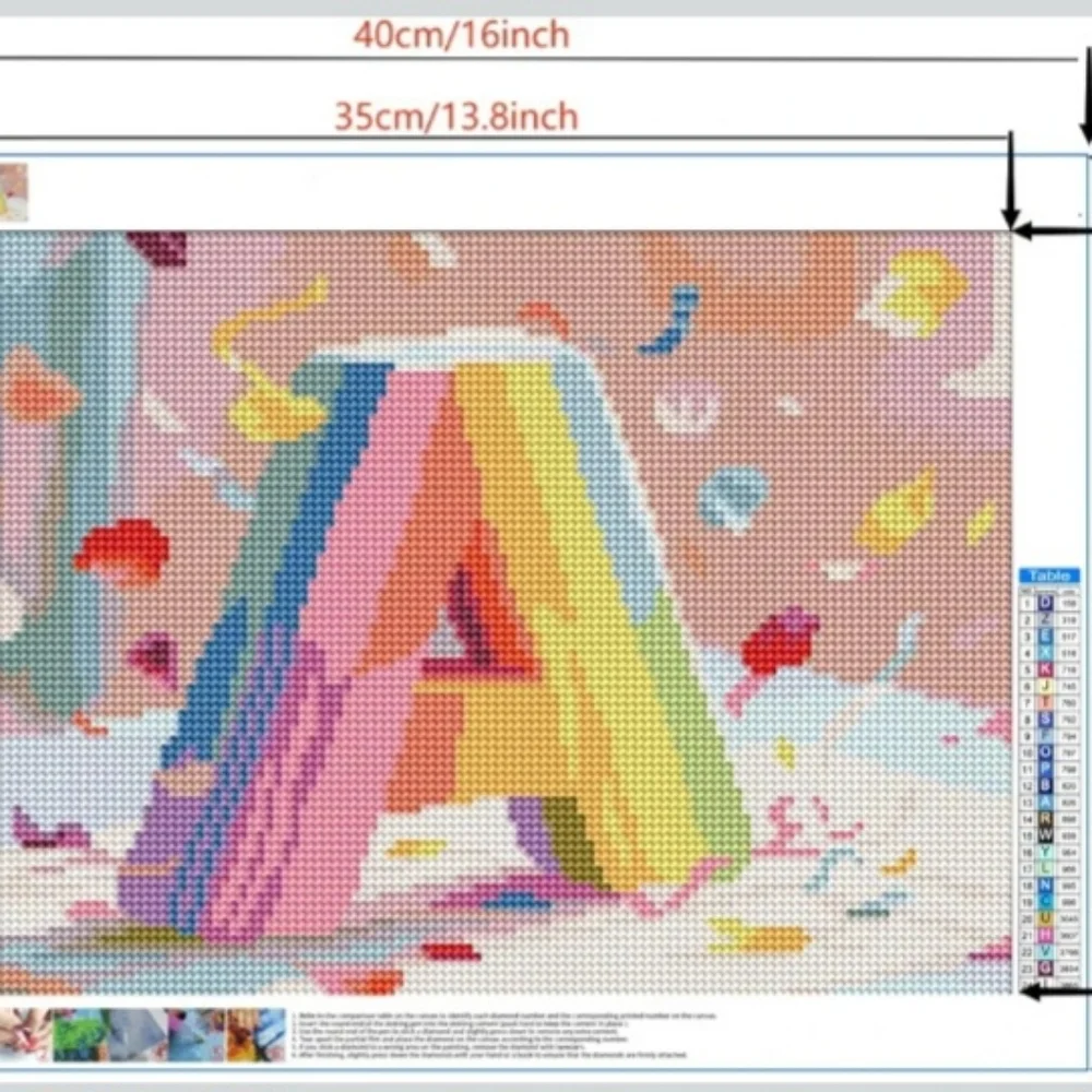 "E" diamond painting kit - Picture 2 of 3